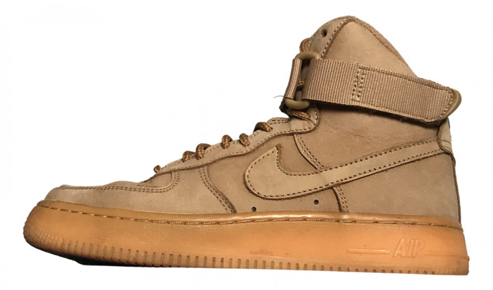 Nike Force 1 Camel Leather Trainers - ShopStyle Sneakers & Athletic Shoes