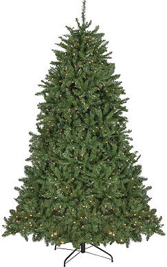 Northlight Rockwood Artificial Clear Led Lights 7 1/2 Foot Pre-Lit Pine Christmas Tree