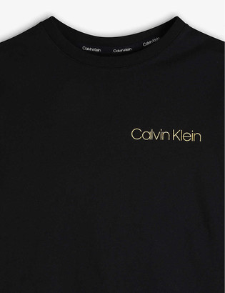 Calvin Klein Brand-print cotton pyjama set 8-16 years