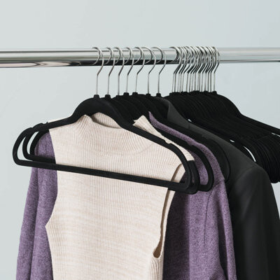 Home Basics Plastic Non-Slip Standard Hanger for Dress/Shirt/Sweater