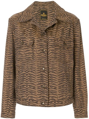 Fendi Pre-Owned 1990s Zebra Pattern Long-Sleeve Jacket