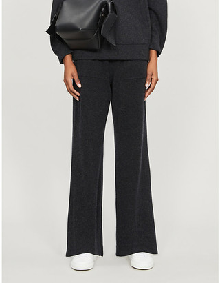 Vince Wide-leg mid-rise wool and cashmere-blend trousers