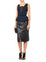 Thumbnail for your product : Peter Pilotto Laser-cut lace-insert crepe top