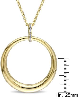 Catherine Malandrino Diamond Accented 18K Gold-Plated Silver Simple Hoop Necklace