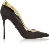 Thumbnail for your product : Sergio Rossi Metallic and patent-leather pumps