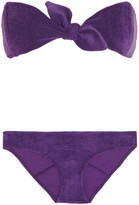 Thumbnail for your product : Lisa Marie Fernandez Poppy knot-front stretch-terry bikini