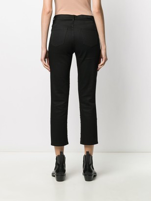 J Brand Cropped Sequin-Embellished Jeans