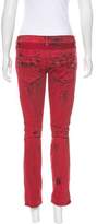 Thumbnail for your product : Balmain Low-Rise Moto Jeans