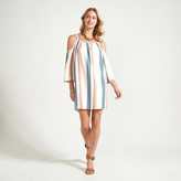 Thumbnail for your product : Apricot Multi-Coloured Stripe Print Cold Shoulder Shift Dress