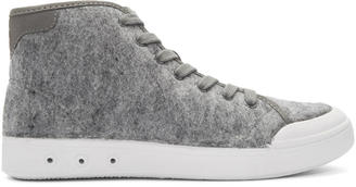 Rag & Bone Grey Wool Standard Issue High-Top Sneakers