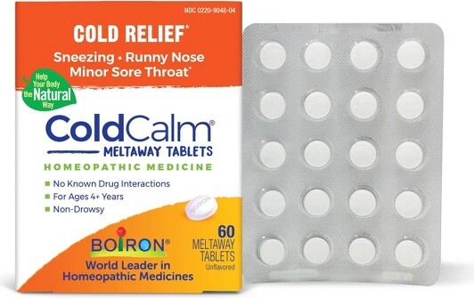 Boiron Coldcalm BoironColdCalmColdRelief,Sneezing,RunnyNoseandMinorSoreThroatTablets-60ct