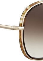 Thumbnail for your product : Oliver Peoples Emely square-frame acetate and metal sunglasses