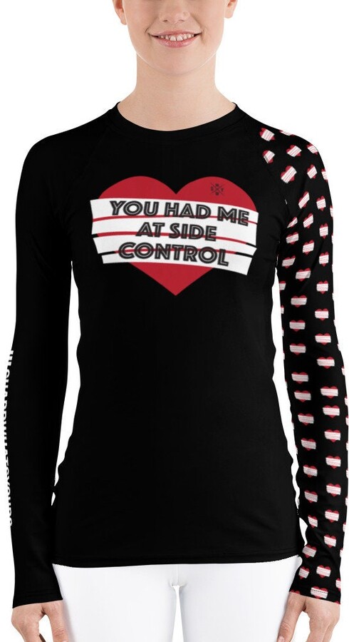 Etsy You Had Me At Side Control Jiu Jitsu Rashie - Jiujitsu Valentines- Bjj Fighter Love Valentines Heart Women's Rash Guard
