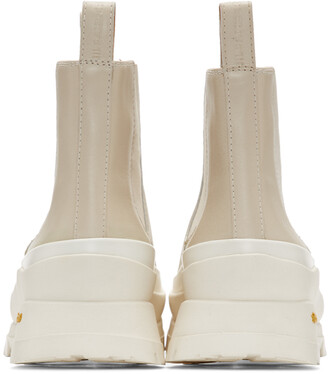 Jil Sander Off-White Lugged Sole Boots