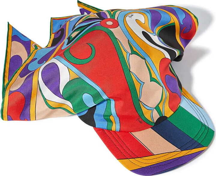 Pucci Orchidee-print silk-twill cap