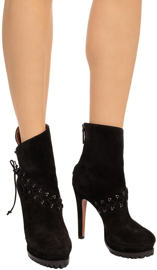 plain black platform boots