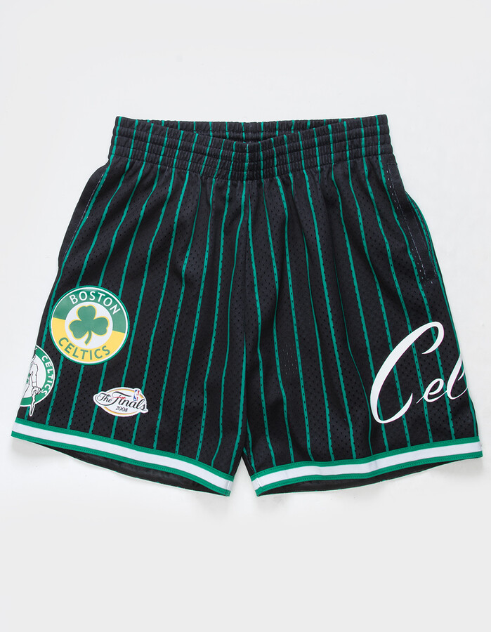 Men's Mitchell & Ness Larry Bird Green Boston Celtics Hardwood Classics Player Burst Shorts Size: Medium