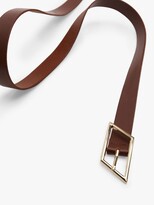 Thumbnail for your product : MANGO Asymmetric Buckle Leather Belt