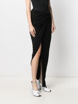 Thumbnail for your product : Rick Owens Lilies Asymmetric-Draped Full-Length Skirt