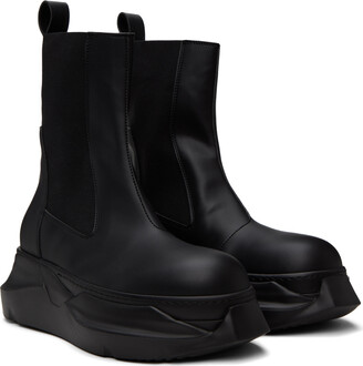 Rick Owens Black Beatle Abstract Boots