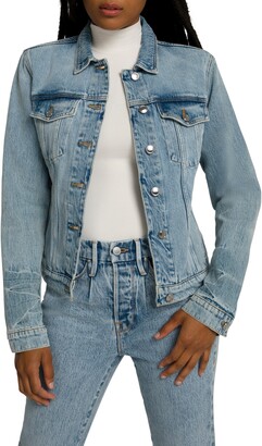 longline denim jacket plus size