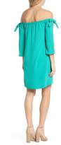 Thumbnail for your product : Charles Henry Tie Sleeve Off the Shoulder Shift Dress