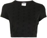 Thumbnail for your product : Chanel Pre Owned 1997 Embroidered Logo Cropped Top