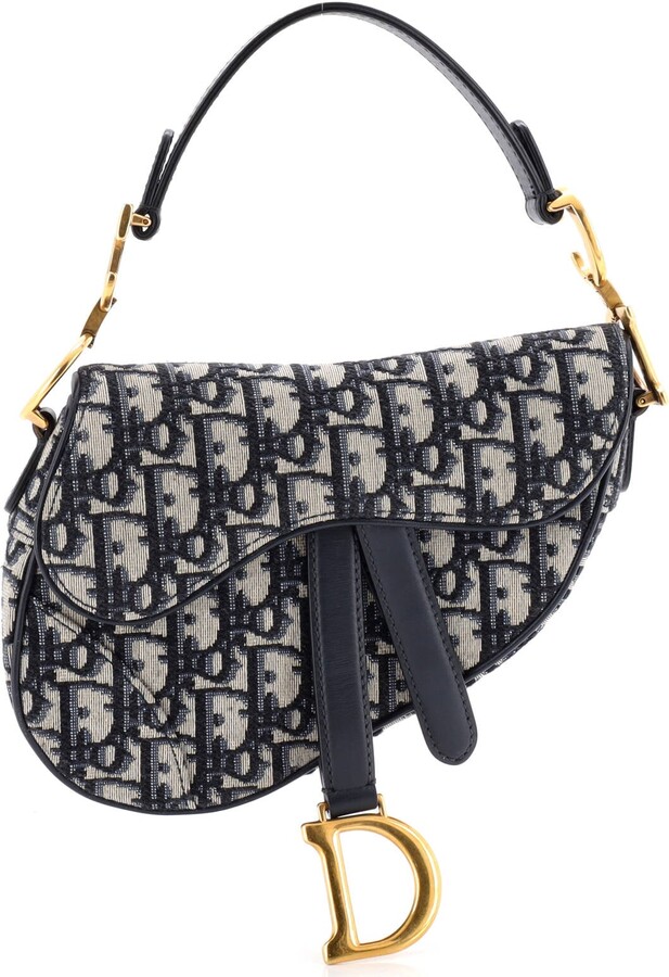 Christian Dior Saddle Handbag Oblique Canvas Mini
