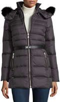 Thumbnail for your product : Andrew Marc New York 713 Andrew Marc Gina Puffer Coat with Fur Hood