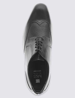 Marks and Spencer Leather Weave Mix Lace-up Shoes
