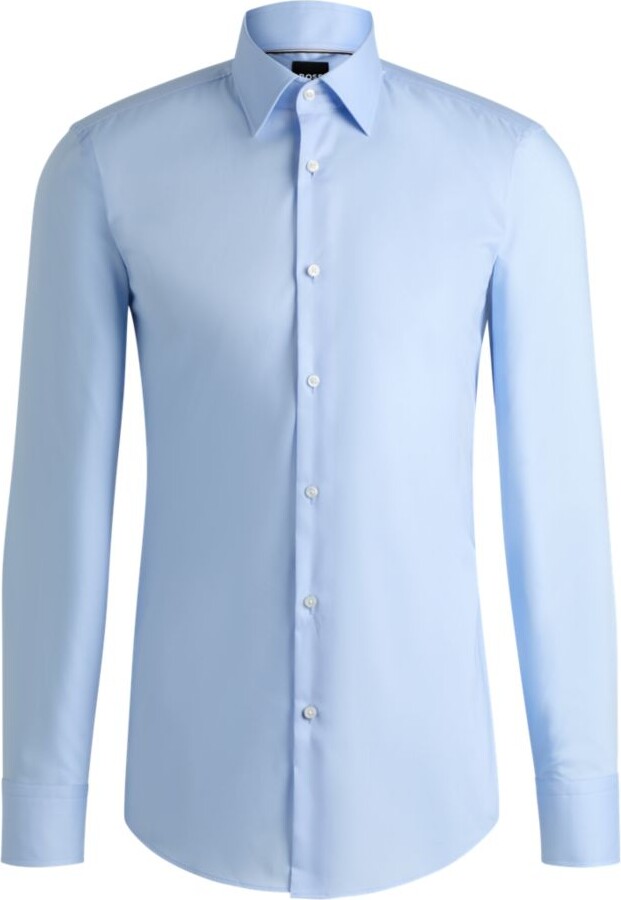 HUGO BOSS Slim-fit shirt in easy-iron cotton poplin