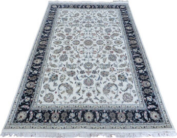 Bloomsbury Market Hand Knotted Ivory Fine Nain With Silk Oriental Rug 884700BFDF964443A995A7175AC74E9C