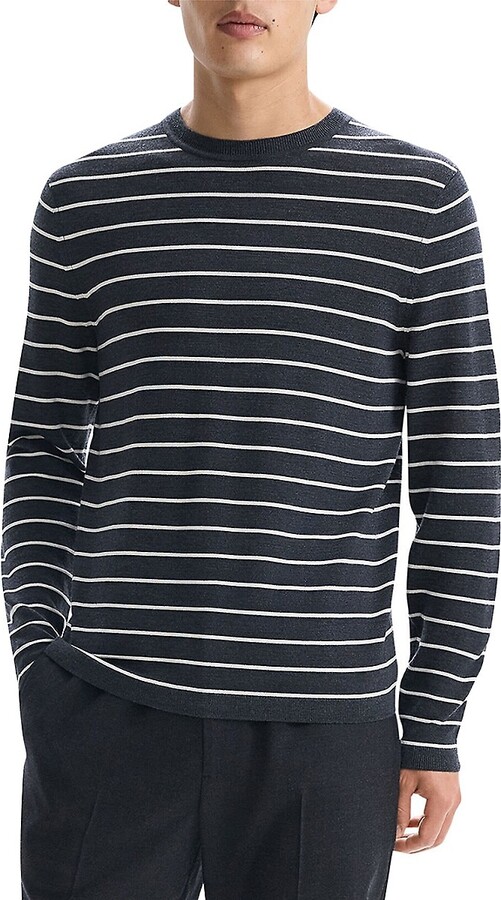 Theory Striped Wool Sweater