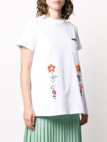 Thumbnail for your product : Prada floral-embroidery oversized T-shirt
