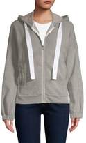 Thumbnail for your product : Stateside Linen-Blend Zip-Up Hoodie
