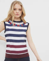 Thumbnail for your product : Ted Baker SOPHAI Rowing Stripe woven sleeveless jumper