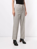 Thumbnail for your product : Our Legacy Striped High-Rise Straight-Leg Trousers