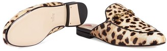 Gucci Leopard Princetown pony mules