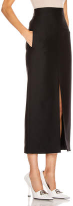 Valentino Slit Midi Skirt in Black | FWRD