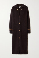 Thumbnail for your product : Bottega Veneta Chain-embellished Wool-blend Coat - Dark brown