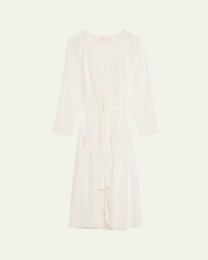 Ulla Johnson Emera Long-Sleeve Shirtdress Coverup