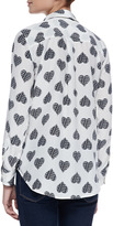 Thumbnail for your product : Equipment Slim Signature Heart-Print Silk Blouse