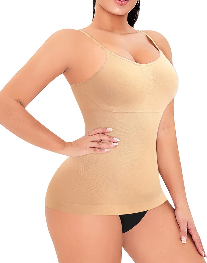 EUYZOU Womens 3PK Tummy Control Shapewear Tank Tops Seamless Square Neck  Compression Tops Slimming Body Shaper Camisole