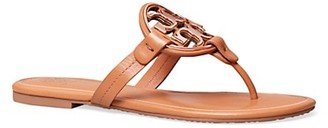 Tory Burch Miller Metal Leather Thong Sandals