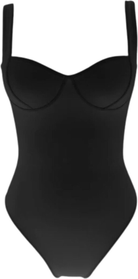 Borneo Paris Sweetheart Neckline One-Piece Swimsuit, Black