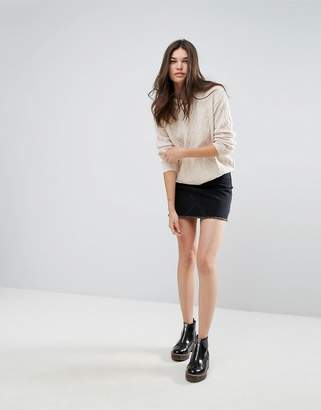 Bershka Cable Knitted Jumper