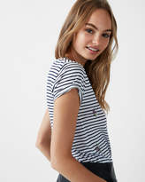 Thumbnail for your product : Express One Eleven Extra Slim Floral Stripe Tee