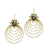 Thumbnail for your product : Mela Artisans Circles of Light Earrings in Brass
