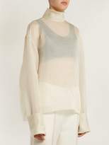 Thumbnail for your product : The Row Karlee Silk-organza Blouse - Womens - Ivory