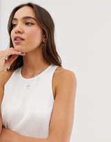 Thumbnail for your product : Stradivarius shell top in white